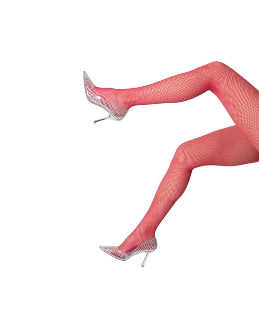 Hedoine Red The Drama — Fishnet Tights
