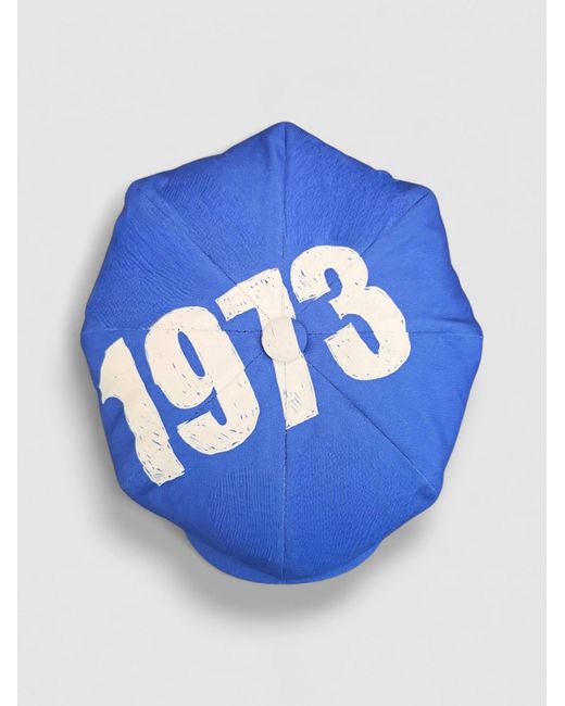 Mister Miller - Master Hatter Blue Leigh Francis X Mister Miller Seventies Oversized Bakerboy Cap for men