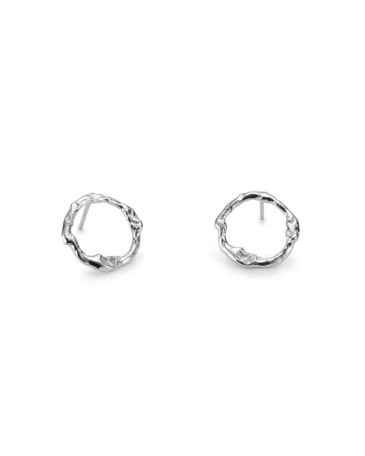 Lulu and Boo Jewellery Metallic Solid Sterling Halo Stud Earrings