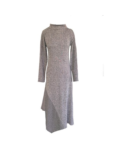 Mirimalist Gray Sunset Open-Back Knit Dress