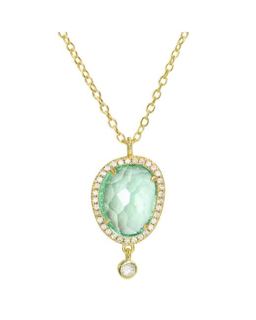 KAMARIA Pink Johari Lab Created Gemstone Necklace With Crystals