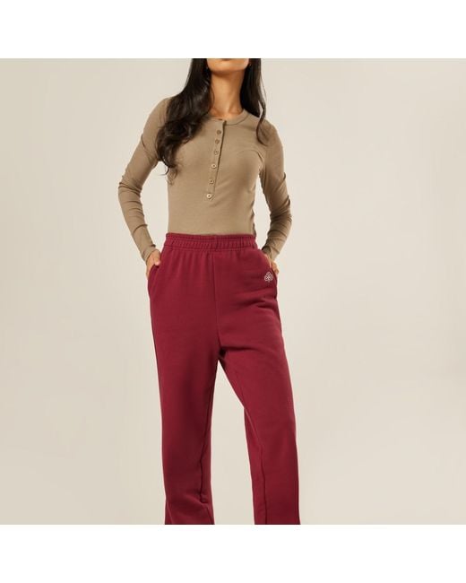 Be Athletica Red Varsity Athletica Sweatpants