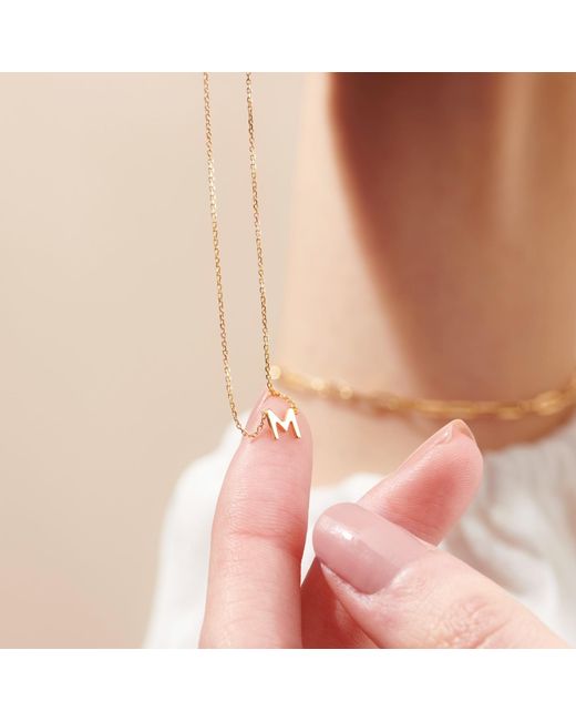 Posh Totty Designs Metallic Petite Gold Initial Necklace