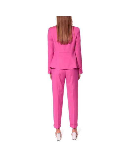 AGGI by HALEWSKI Pink Angela Very Berry Single Breasted Feminine Blazer