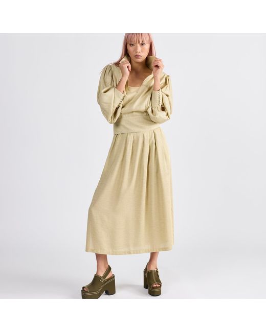 Dref Natural Cosmo Wrap Top