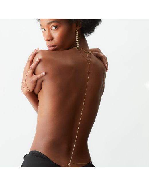 La Soula Jewelry White Neutrals Sparkle Body Chain