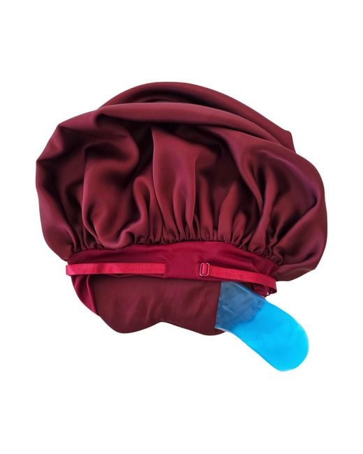 St Cayman Blue Ibonnet Kids Adjustable Satin Bonnet & Eye Mask With Gel Insert