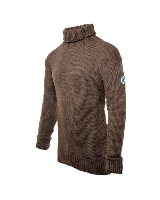 Arthur Beale Brown Neutrals Oiled Wool Beerenberg Pullover for men