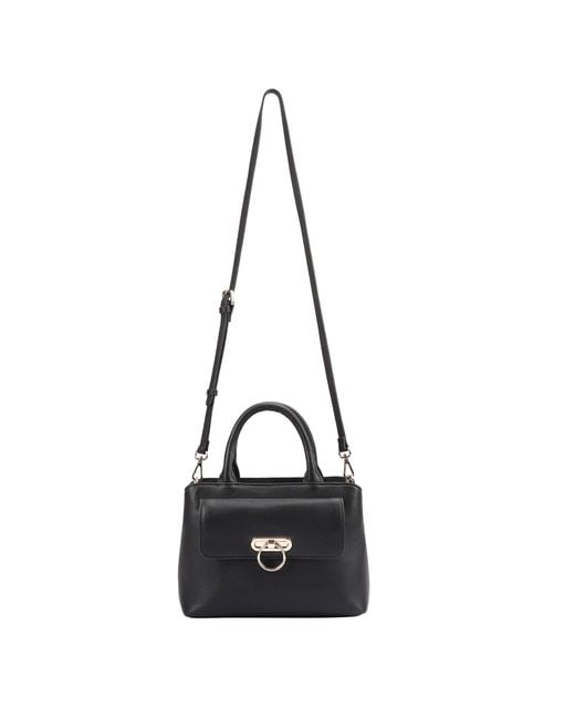 Paul Costelloe Black Navarre Leather Crossbody Bag