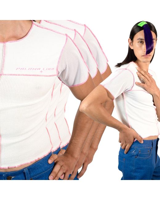Paloma Lira White Upcycled Tee for men