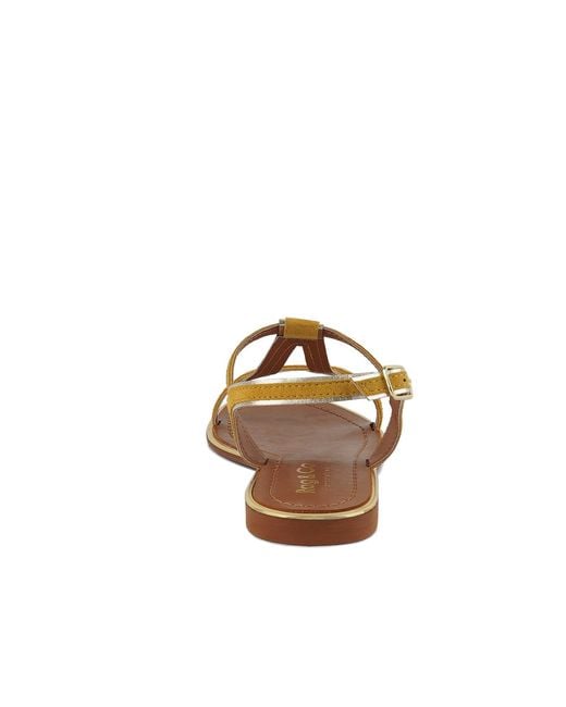 Rag & Co Brown Feodora Flat Slip-On Sandals By Rag & Co