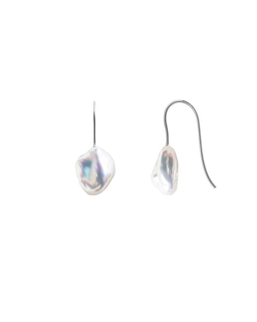Ora Pearls Blue Mermaid Keshi Pearl Hook Earrings