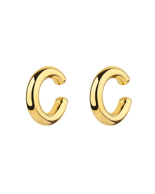 Spero London Metallic Chunky Sterling Ear Cuff No Piercing Pair