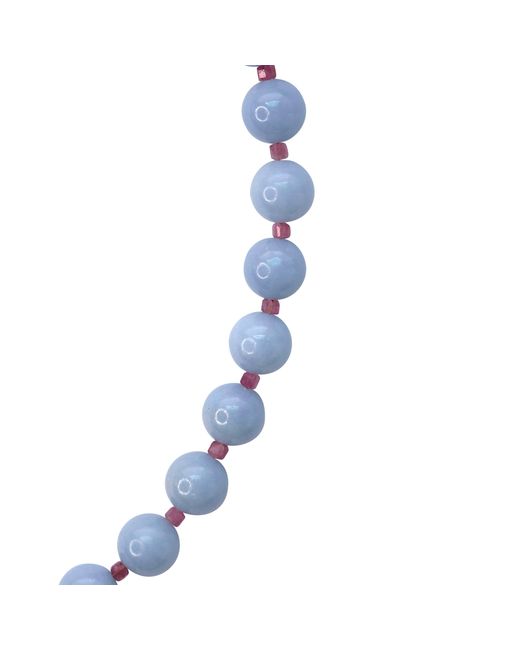 Bombyx House Blue Angelite Tourmaline Alternating Necklace