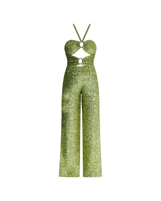 Nur Karaata Green Faena Top & Pant Set