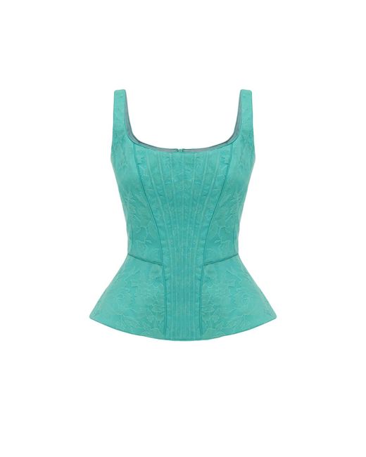 Georgette Green Emerald Corset Top