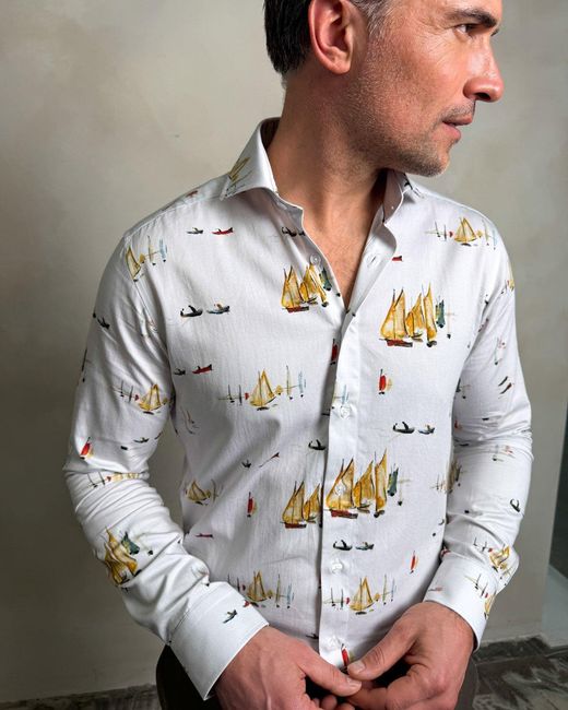 Blake Mill Blue Lowry: Yachts Shirt for men