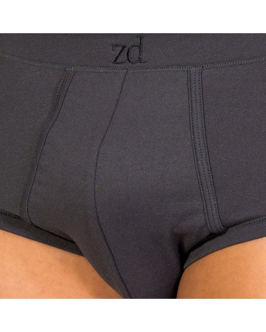 Zd - Zero Defects Blue Track Brief Organic Cotton for men