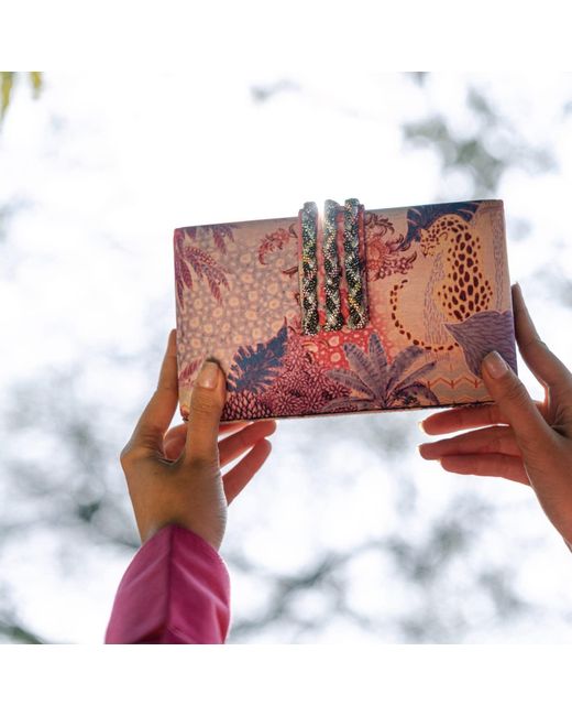 Simitri Pink Faerie Braided Clutch