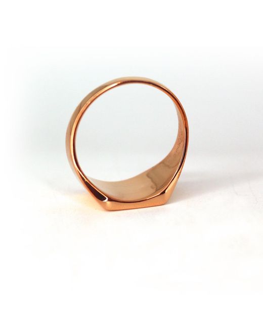 VicStoneNYC Fine Jewelry Orange Rose Square Signet Ring For for men