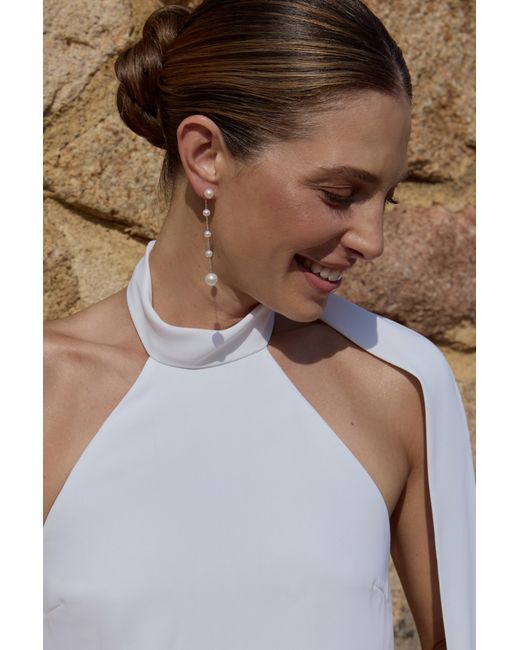 Chiara Tedeschi Jewellery White Capri Long Earrings