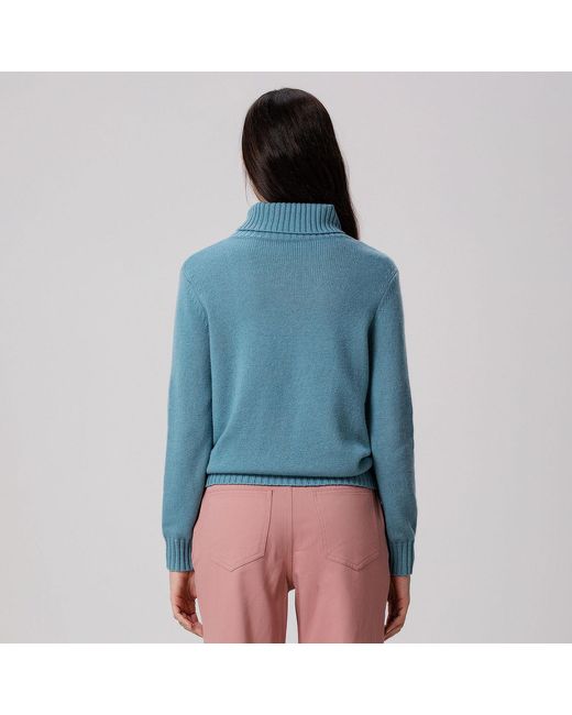 Smart and Joy Blue Turtle Neck Jumper