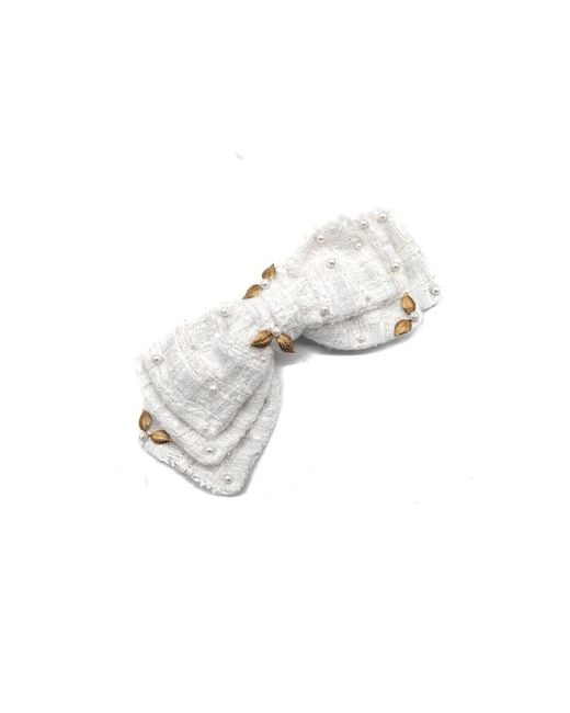 ADIBA White Tweed Pearl Harmony Barrette