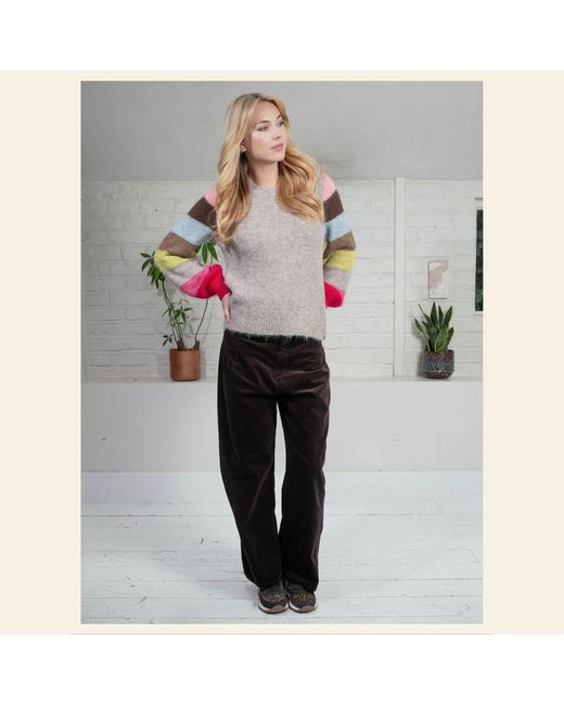 Nooki Design Brown Claudia Barrel Leg Jeans