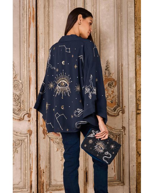 Artemis Muse White Cosmos Embellished Bag