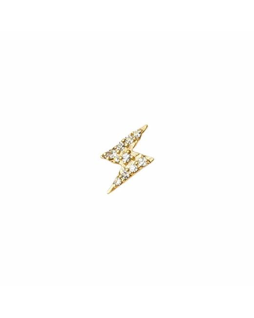 Ecce | Artisan Diamonds Metallic Solid 14Ct Diamond Lightning Single Earring