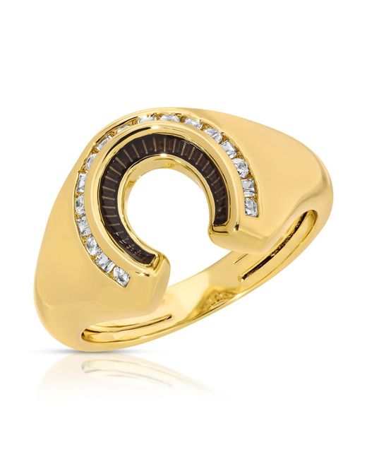 Glamrocks Jewelry Metallic Good Fortune Horseshoe Signet Ring