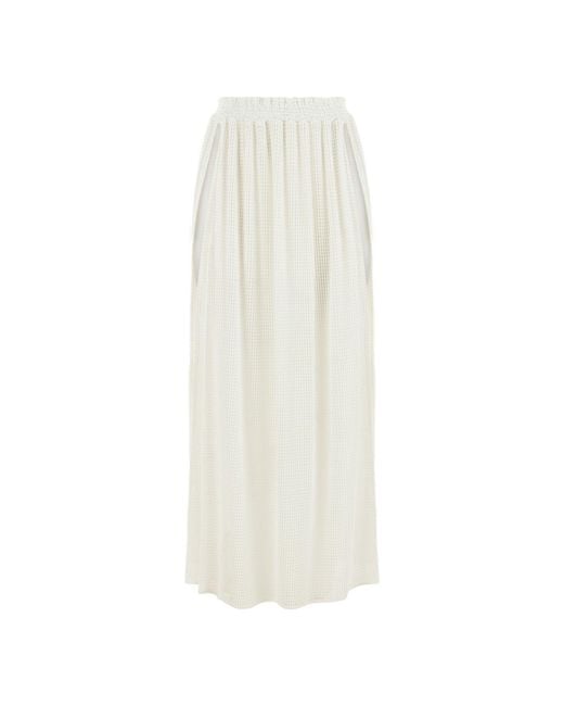 Lilamie White Carmen Side Tie Pareo Beach Skirt