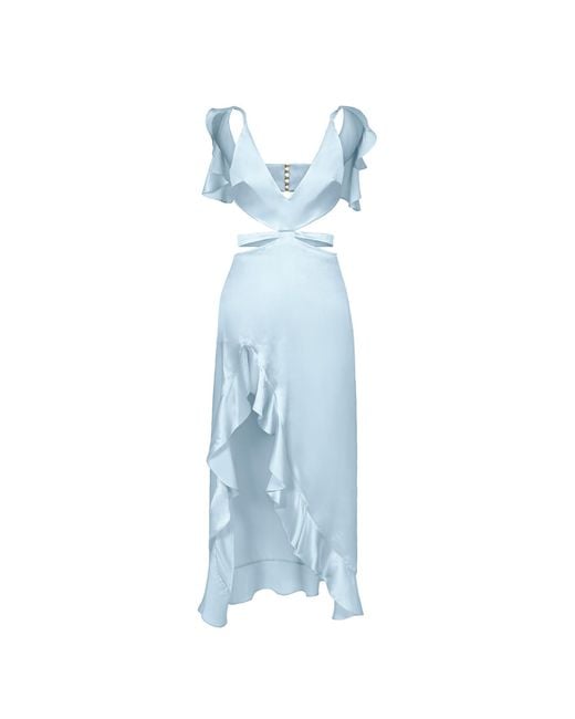 Anse Victorin Blue Angelina Silk Dress