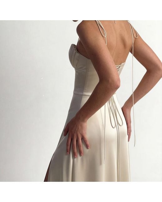 La Musa Natural Neutrals Milk Mermaid Dress