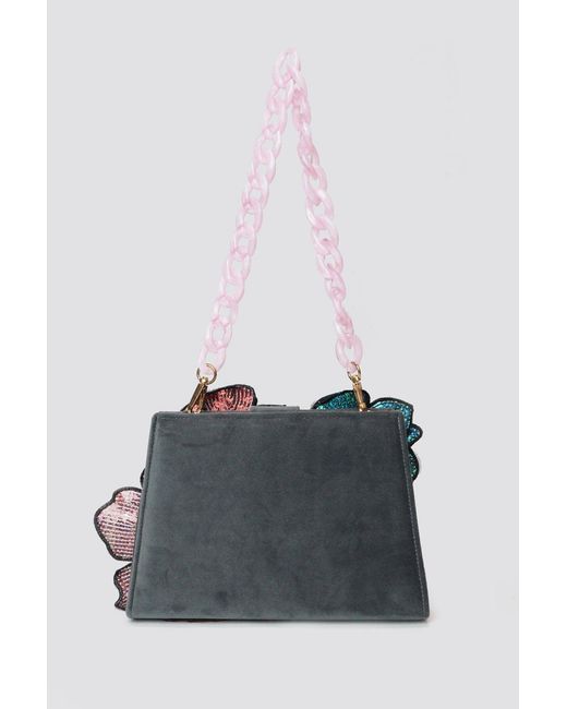 Natalia Petruch Red Vivi Velvet Handbag