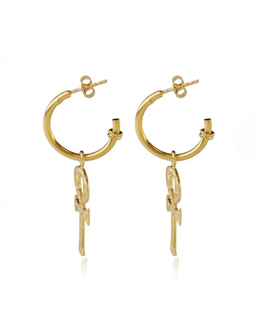 Ece London Metallic The Ankh Earrings