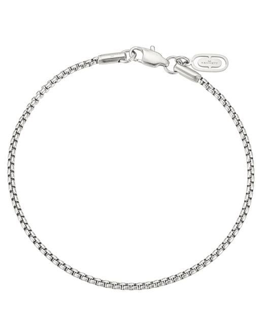 Kennett Watches & Accessories Metallic Kennett Round Box Chain Bracelet for men