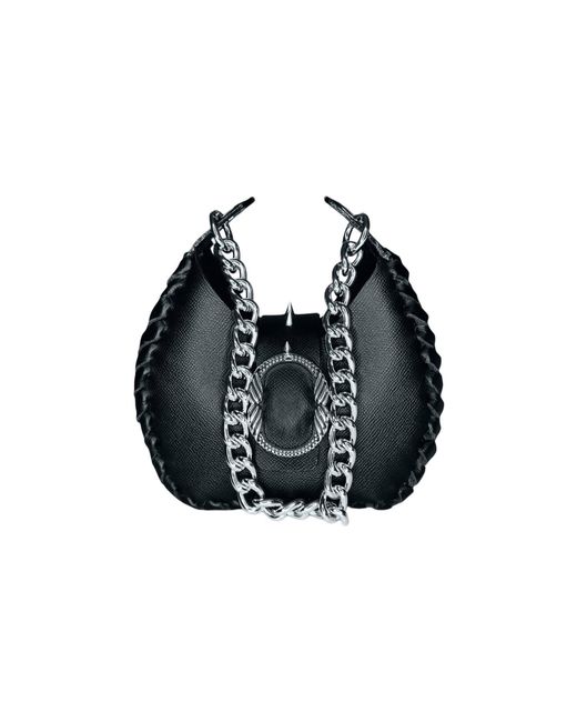Ruj Heritage Black Mini Hobo Bag