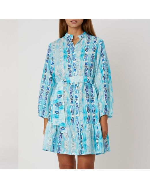 Casa Atelier by Ferdinando Fusco Blue Kos Frou Frou Shirt
