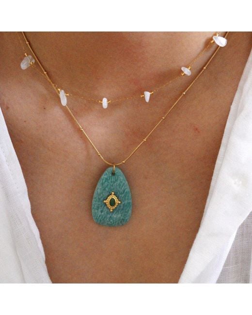 Ormiro Blue Elements Gemstone Talisman Necklace