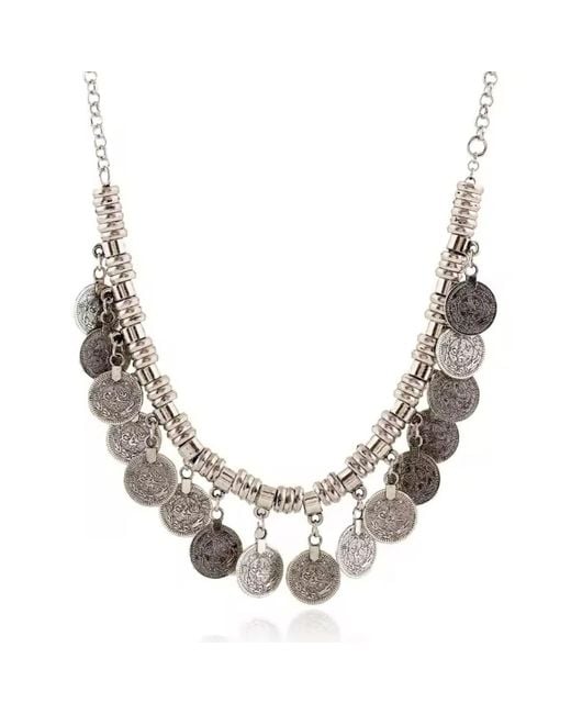 Chanel Joan Elkayam Metallic Coin Bohemian Style Necklace