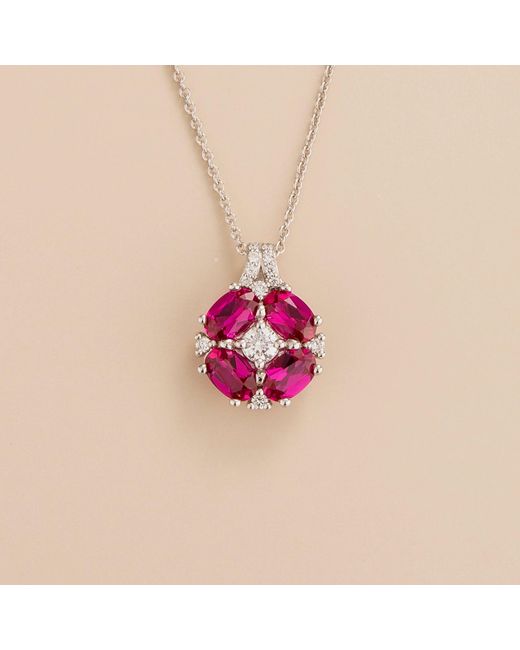 Juvetti Pink Pristi Necklace Ruby & Diamond