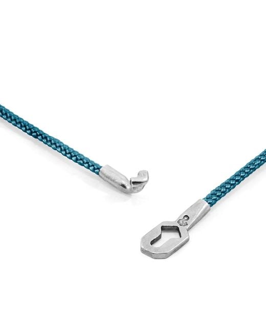Anchor and Crew Blue Ocean Tenby & Rope Bracelet for men