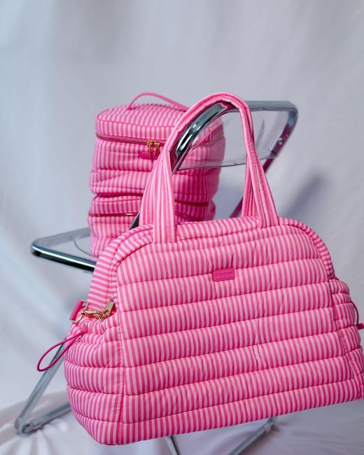 augustnoa Pink Jenna Palek Weekender Duffle