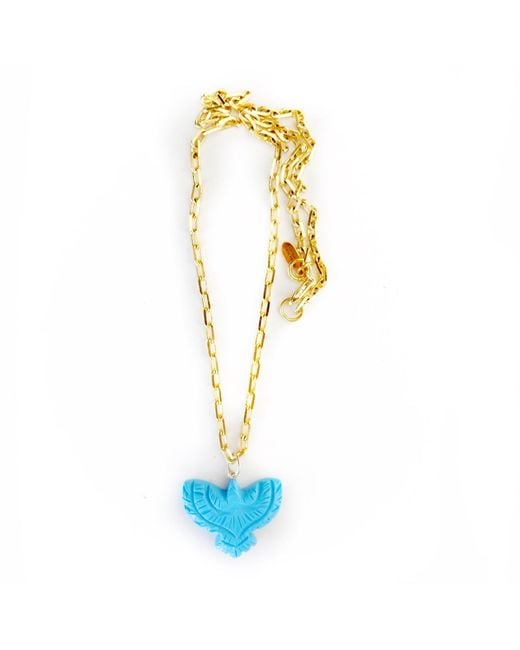 Persia Dona Jewelry Blue Free Bird Necklace