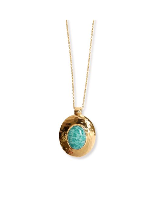 Argento Vivo Metallic Palma Pendant Necklace