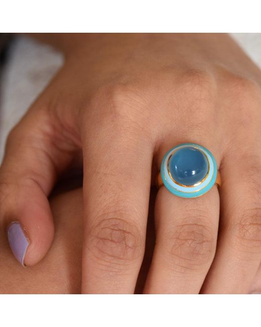 GEM BAZAAR Blue Duomo Ring