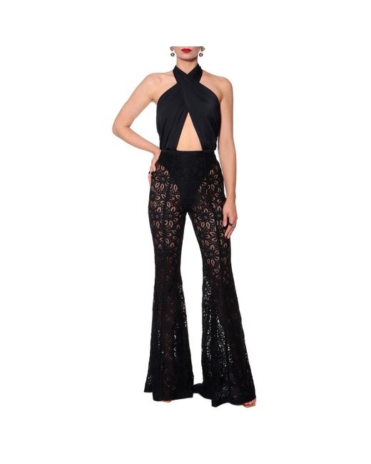 AGGI by HALEWSKI Blue Liv Body Suit With Open Back