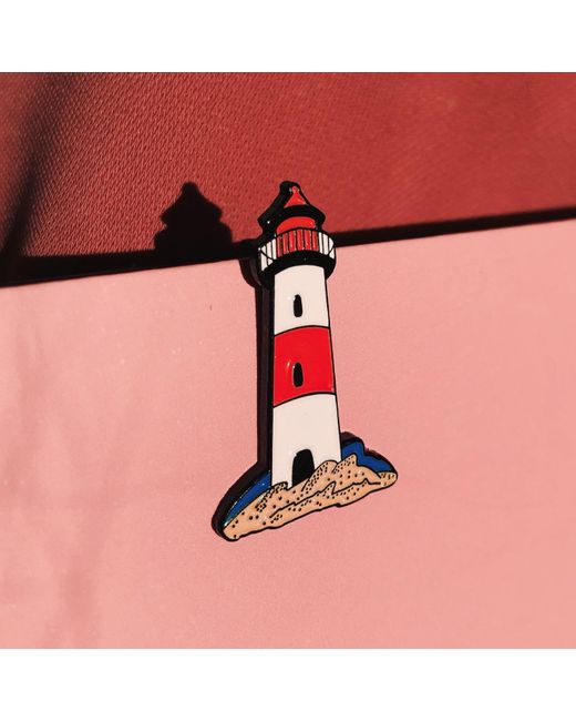 Make Heads Turn Blue Enamel Pin Lighthouse