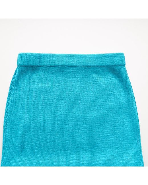 Fully Fashioning Blue Bria Skirt